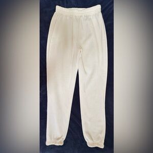 NWT Ladies Green Goddess Cream Fleece Joggers Size Medium